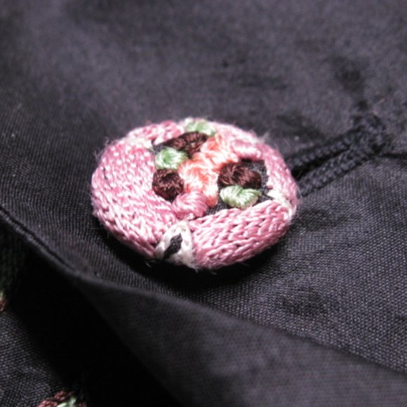 COLLETTE DINNIGAN SILK BLAZER  3D CHERRY BLOSSOM - Picture 11 of 12